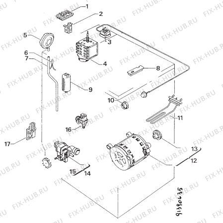 Взрыв-схема стиральной машины Zanussi ZC85X - Схема узла Section 5